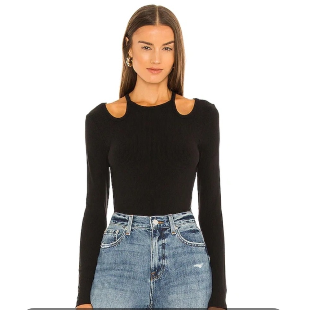 NWOT Pistola Poppy Black Long Sleeve Top